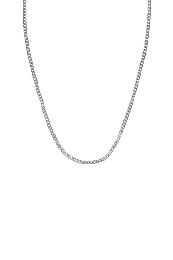 Edge Only 3.7mm Curb Chain sterling silver. Flat Link necklace