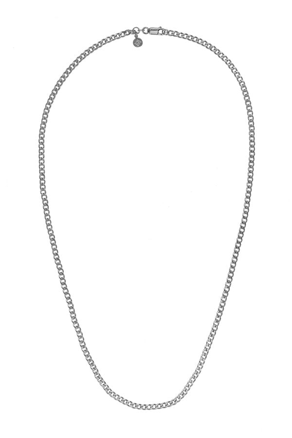 Edge Only 3.7mm Curb Chain sterling silver. Flat Link necklace