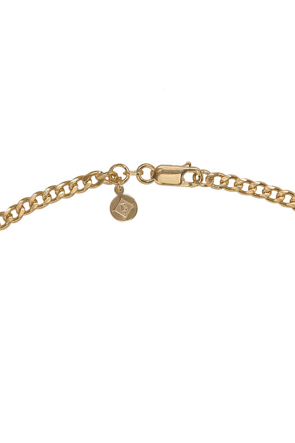 Edge Only 3.7mm Curb Chain lobster clasp 18ct gold vermeil