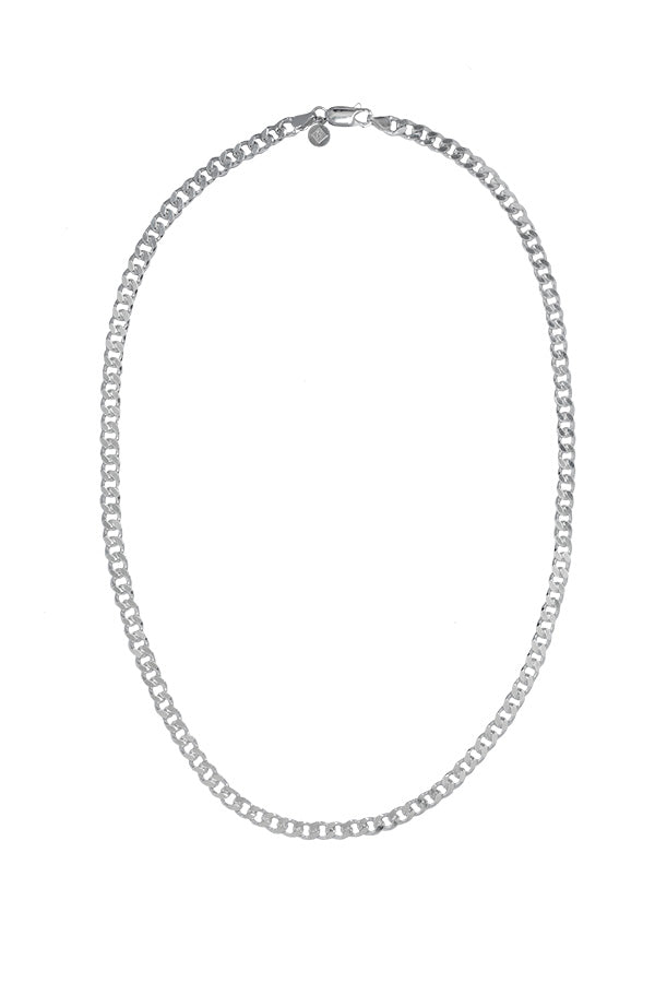 Edge Only 5.75mm curb chain in recycled sterling silver with quality lobster clasp and edge only tag.