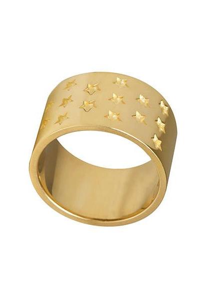 Edge Only Galaxy Ring in 9 carat gold. 100% recycled 9ct