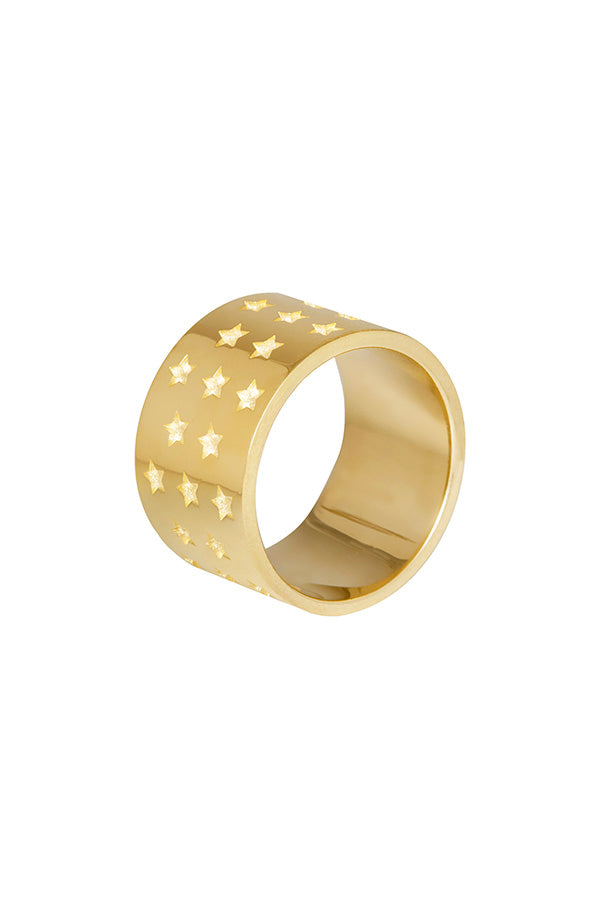 Edge Only Galaxy Ring in 9 carat gold. 100% recycled 9ct