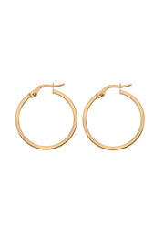 Edge Only Hoops 20mm Square Wire in 9ct gold