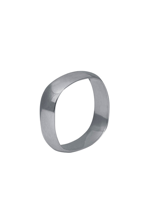 Edge Only Squared Off Ring in 9ct carat white gold