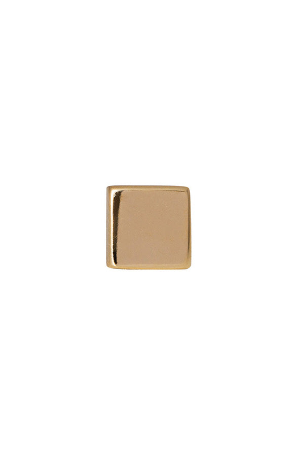 Edge Only Square earring in 9 carat gold