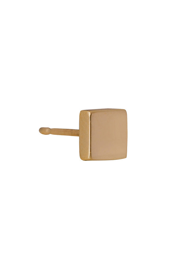 Edge Only Square earring in 9 carat gold