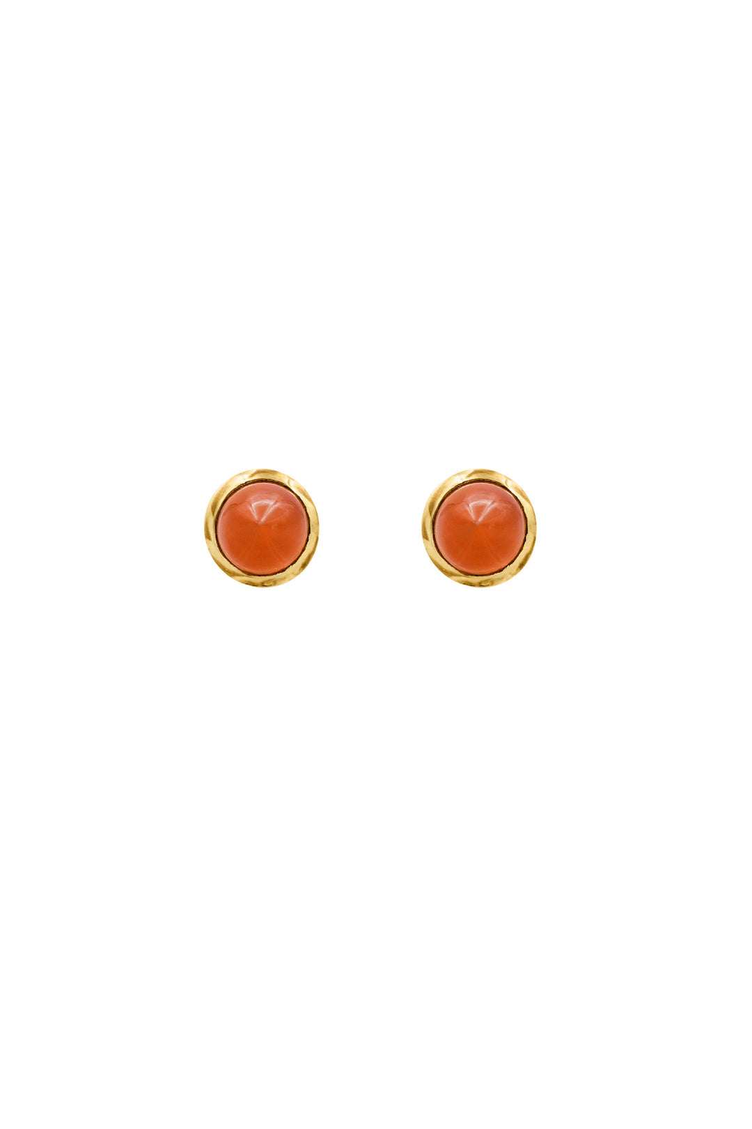 Edge Only 9ct gold Carnelian Bullet Earrings