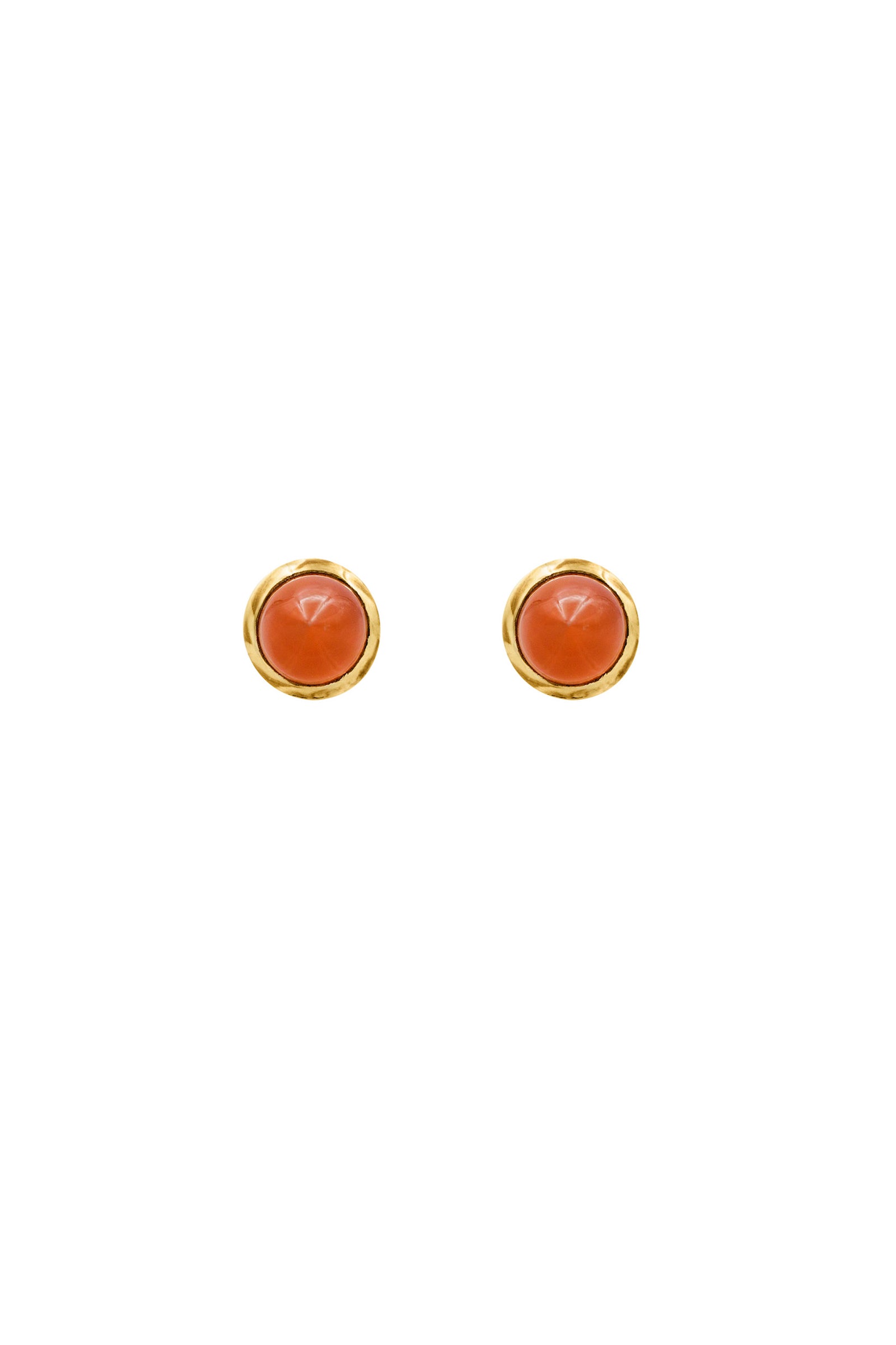 Edge Only 9ct gold Carnelian Bullet Earrings