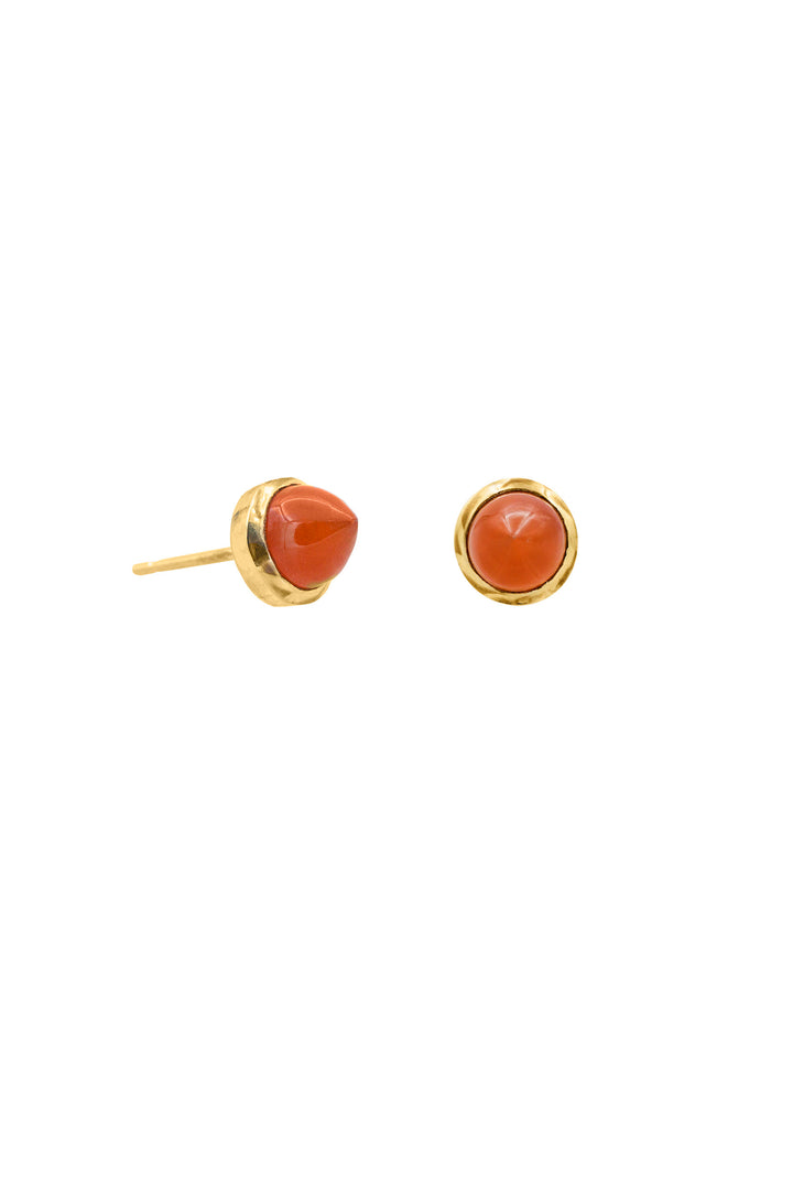 Edge Only 9ct gold Carnelian Bullet Earrings