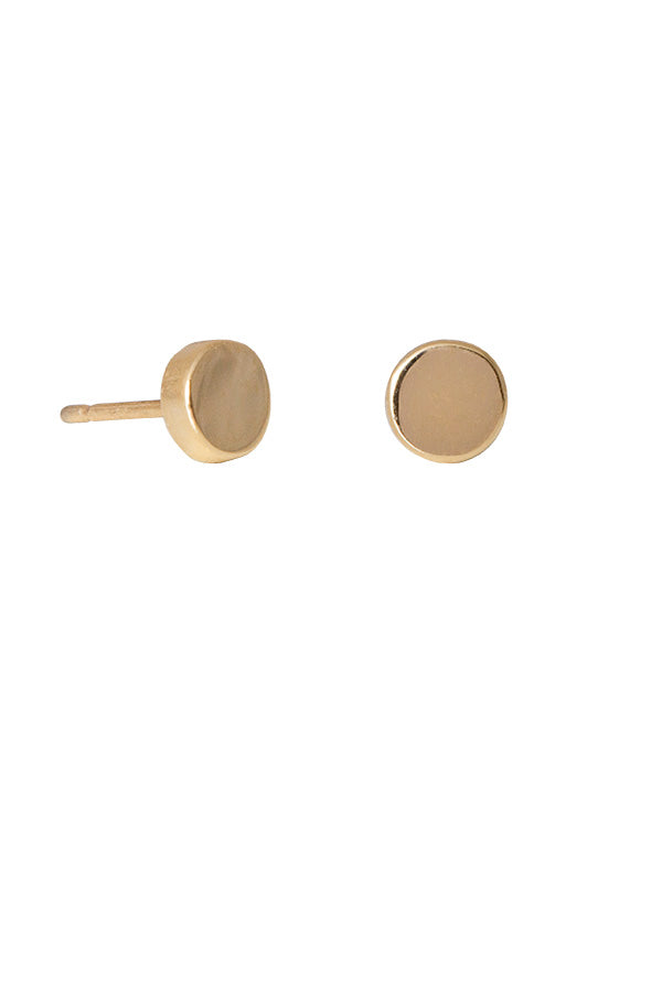 Edge Only Circle stud earrings in solid 9 carat gold