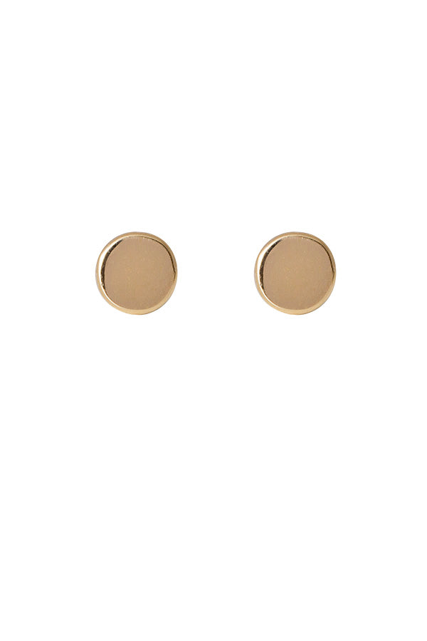 Edge Only Circle stud earrings in solid 9 carat gold