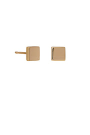 Edge Only Square earrings in 9 carat gold
