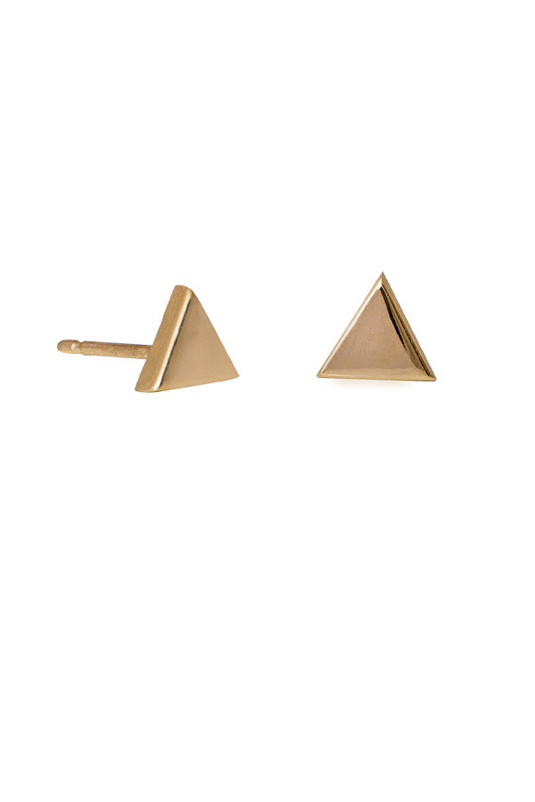 Edge Only Triangle earrings in 9 carat gold