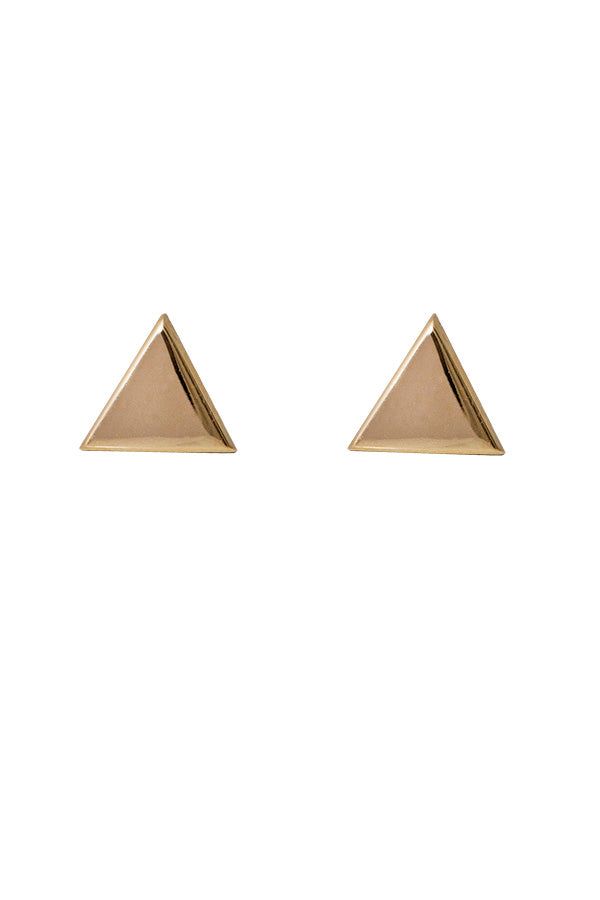 Edge Only Triangle earrings in 9 carat gold