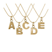 Sample Sale Edge Only Letter Pendants in 18ct gold vermeil
