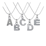 Sample Sale Edge Only Letter Pendants in sterling silver