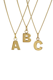 Edge Only Letters Collection | Letter Pendants in 18ct gold vermeil ABC