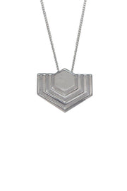 Edge Only Abstract Hexagon Pendant in sterling silver EOxLH