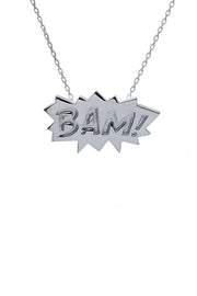 Edge Only BAM! Pendant in Sterling Silver