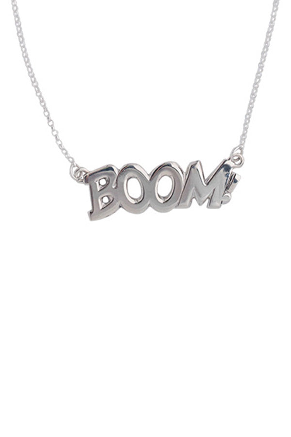 Edge Only BOOM! Necklace in sterling silver. Pop Art Collection