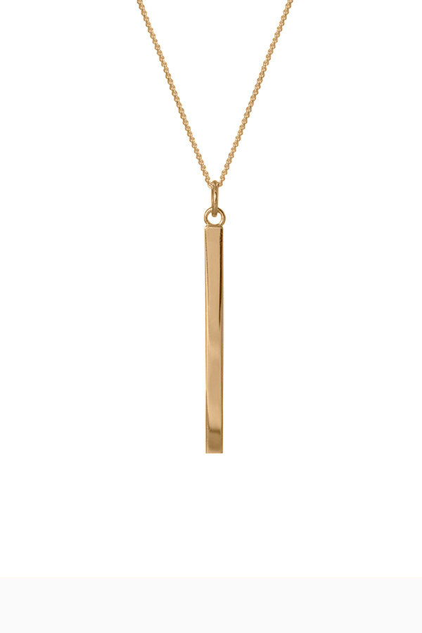Edge Only Bar Pendant in 18ct gold vermeil