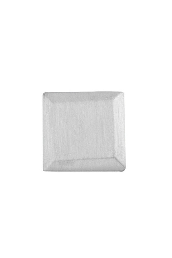 Edge Only Bevelled Square Cufflinks in matte satin sterling silver