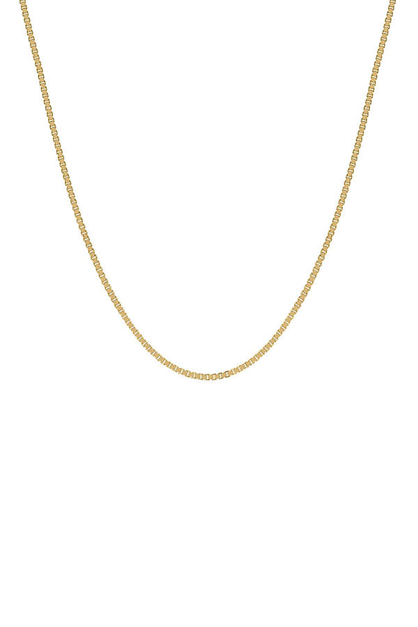 Box Chain 60cm 24" 1.23 gauge in 18ct gold vermeil