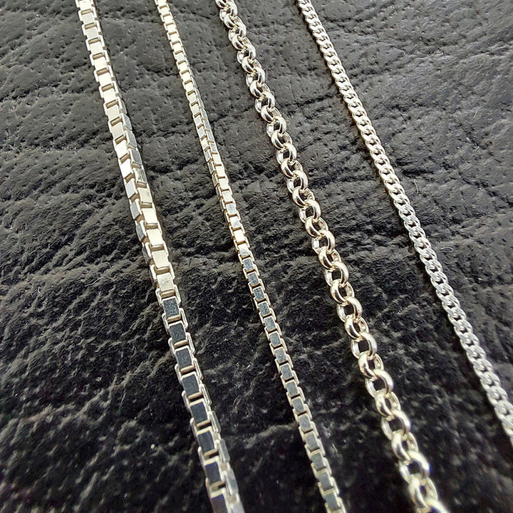  Box 0.90mm, Box 0.60mm, Belcher 1.8mm and Curb Chain 1.3mm.