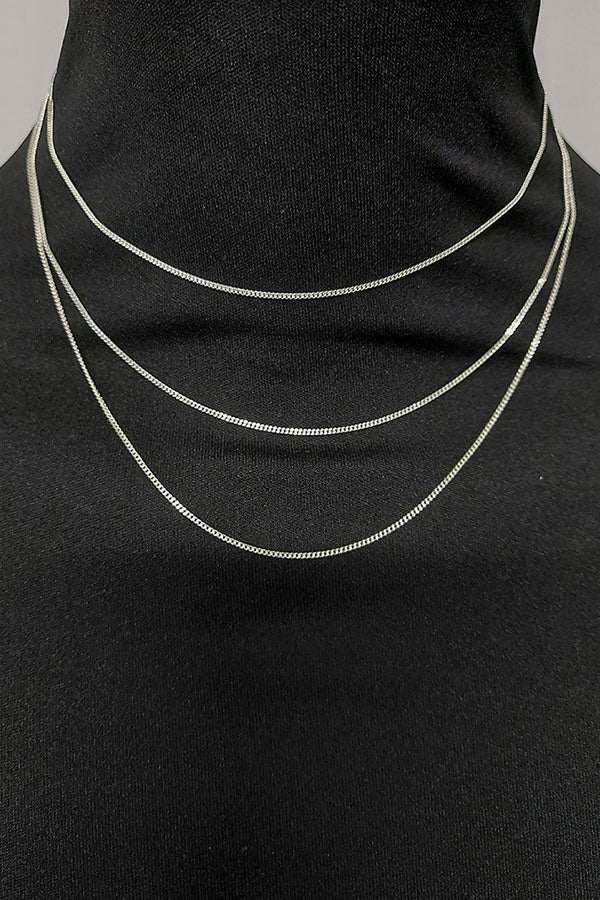sterling silver Curb Chains in the 40, 45, 50cm lengths