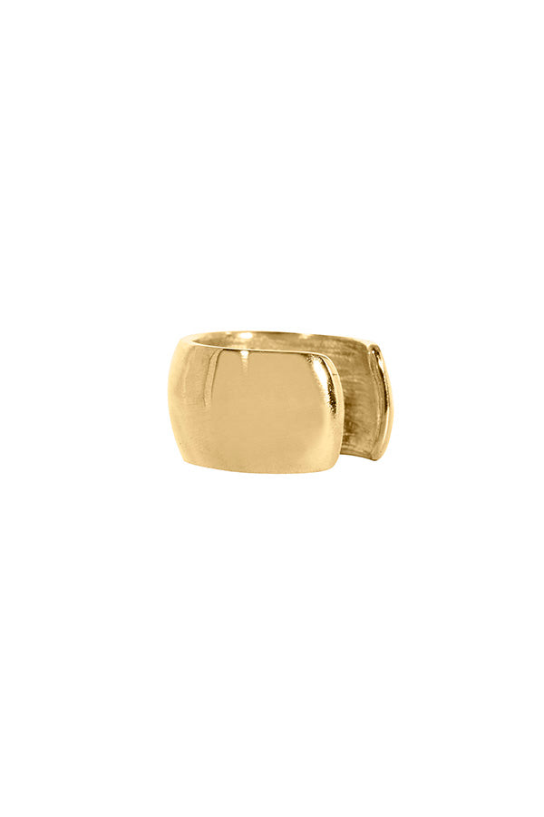 Edge Only Domed Ear Cuff 18ct gold vermeil