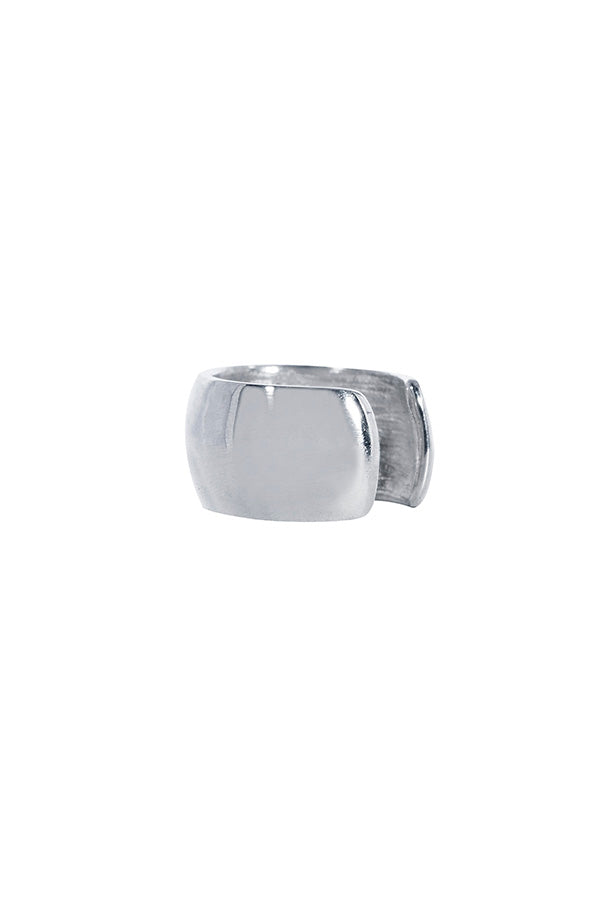 Edge Only Domed Ear Cuff recycled sterling silver