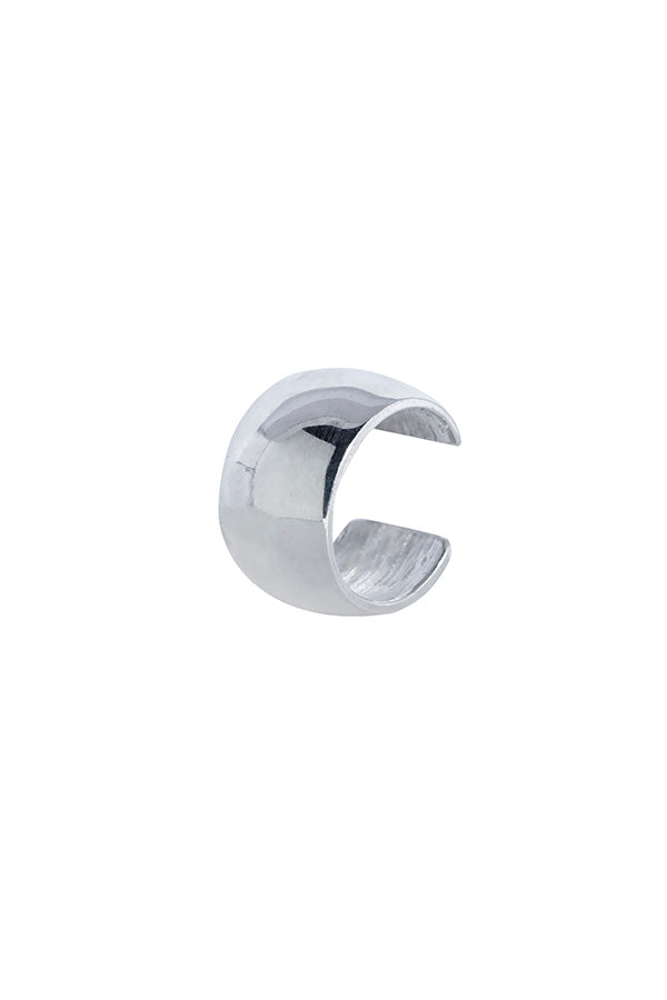 Edge Only Domed Ear Cuff recycled sterling silver