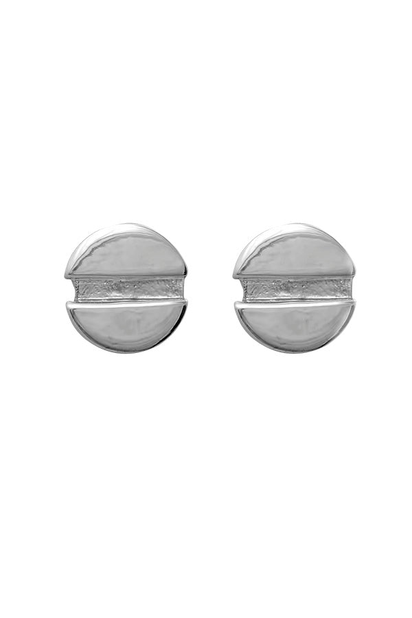 Edge Only Flat-head Screw Earrings in sterling silver
