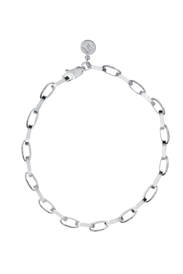 Edge Only Oval Link Bracelet in sterling silver