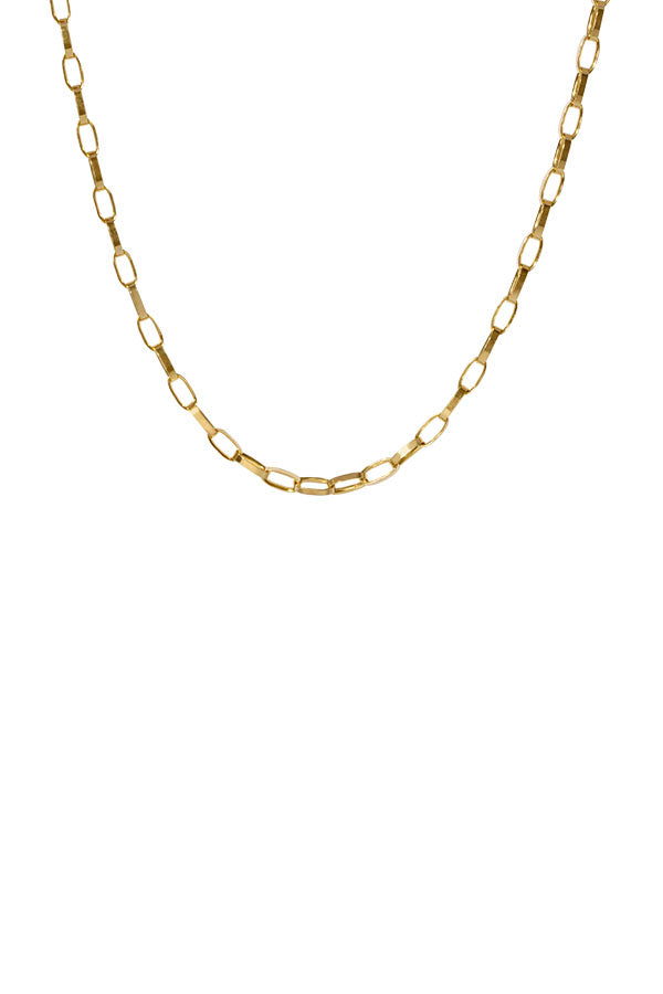 Edge Only Oval Link Necklace chain 18ct gold vermeil