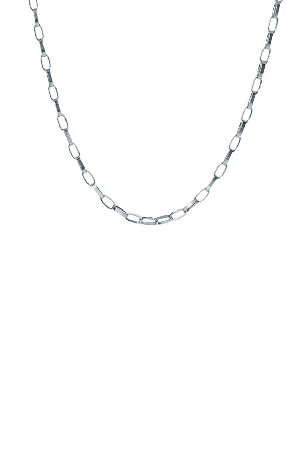 Edge Only Oval Link Necklace Chain sterling silver