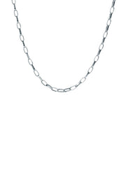 Edge Only Flat Oval Link Necklace Chain sterling silver