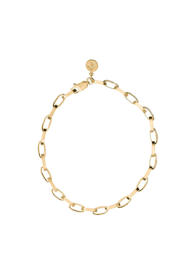 Edge Only Oval Link Bracelet in gold vermeil