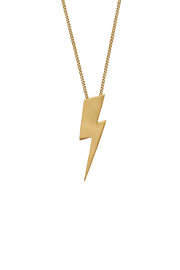 Edge Only Men's Flat Top Lightning Bolt Pendant in 18ct gold vermeil