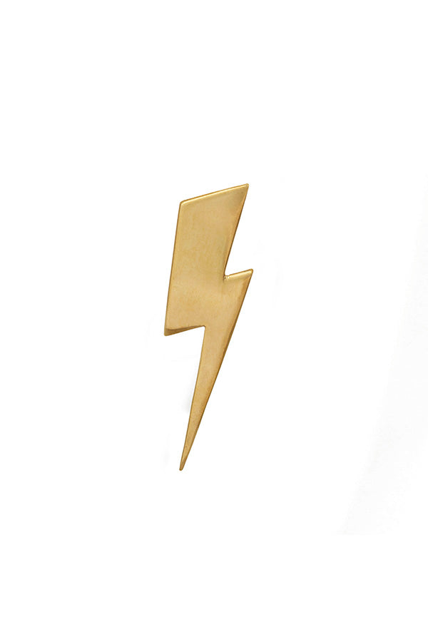 Edge Only Flat Top Lightning Bolt Pin in 18ct gold vermeil