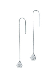 EdgeOnly Hexagon Ear Threader sterling silver