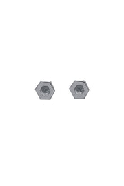 Hexagon Earrings in recycled sterling silver EOxLH