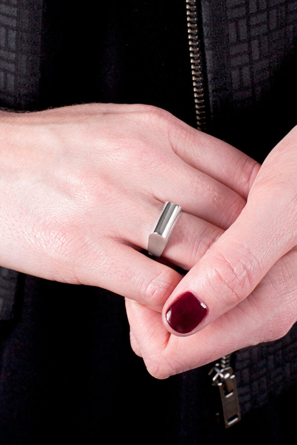 Edge Only High Top Ring in Sterling Silver