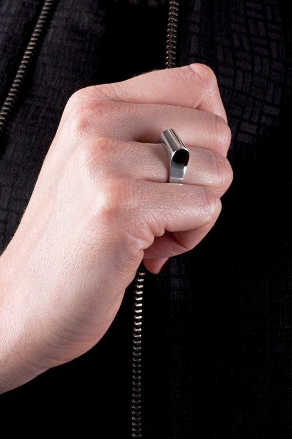 Edge Only High Top Ring in Sterling Silver
