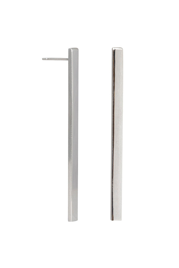 Edge Only Long Bar Earring in sterling silver