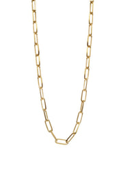 Edge Only Long Link Necklace in 18ct gold vermeil