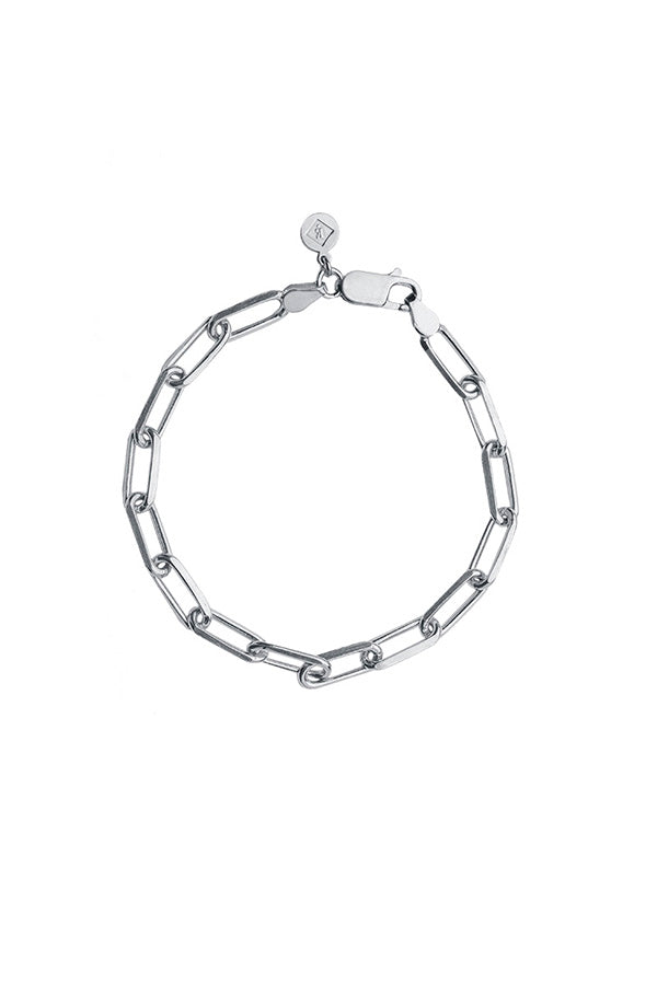 Edge Only Long Link Bracelet 4.35mm gauge sterling silver