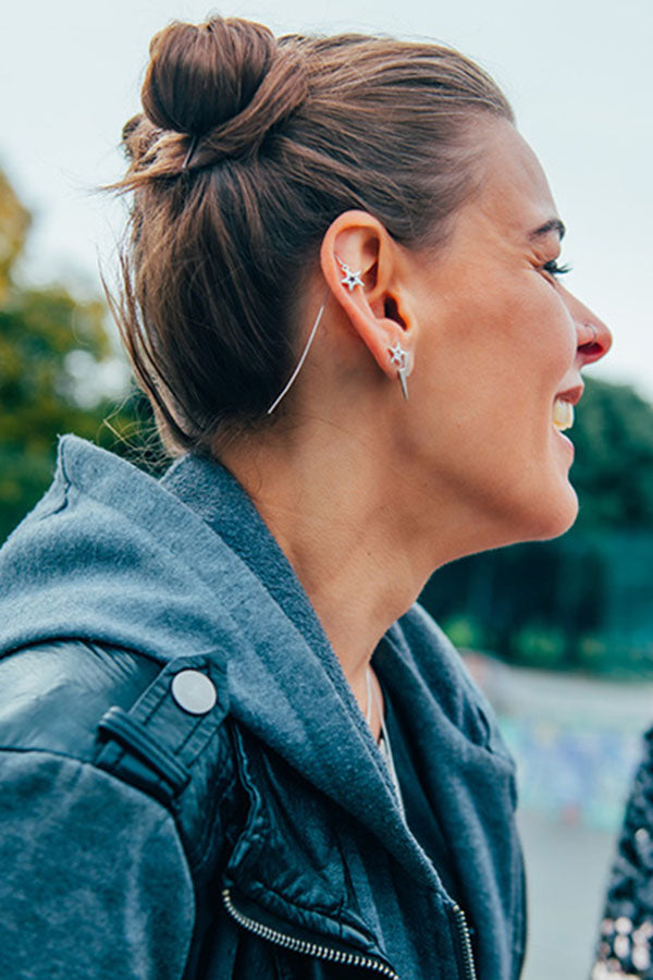 Mini Megastar Threader Earrings