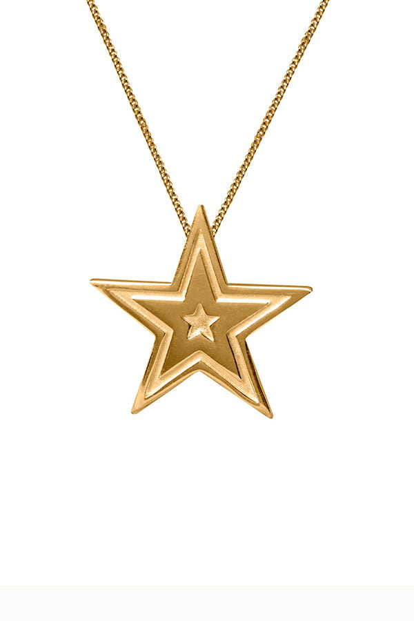 Edge Only Megastar Pendant in 18ct gold vermeil
