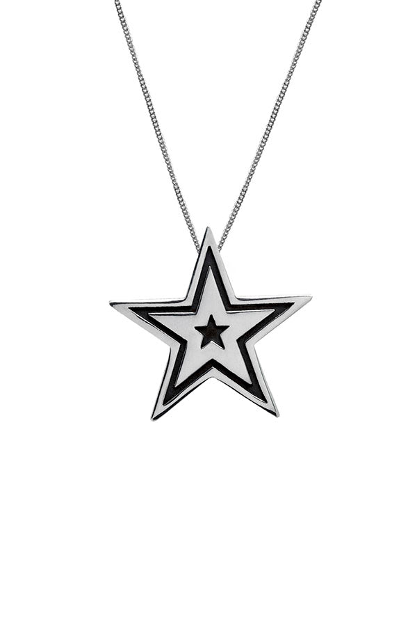 Edge Only Megastar Pendant black oxidised sterling silver